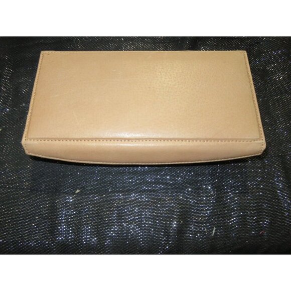BOGO Nieman Marcus Vintage Leather Jewelry Travel Case with Snap Closure Peach - Picture 1 of 7